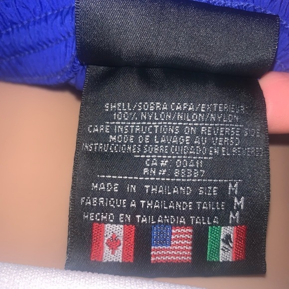 Adidas Vintage Windbreaker 3 Stripes Royal Blue Medium - Picture 10 of 14